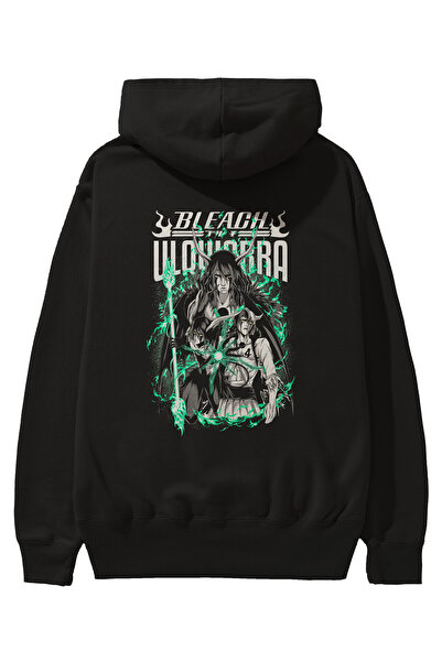 Ankhises BLEACH(ULQUIARRA) Anime Back Printed Μαύρο Φούτερ με κουκούλα μεγάλο...