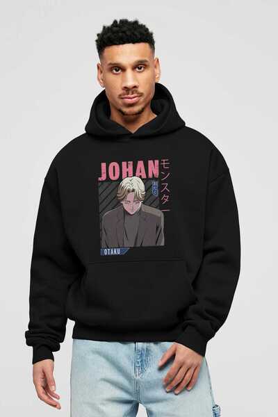 Ankhises Johan Liebert MONSTER Anime Front Štampano Crna majica sa kapuljačom...