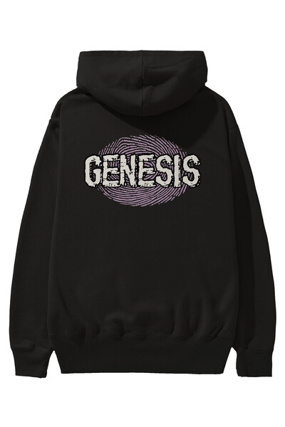 Ankhises Genesis Back Štampano Crna Oversize kroj Sa kapuljačom Dukserica Muš...