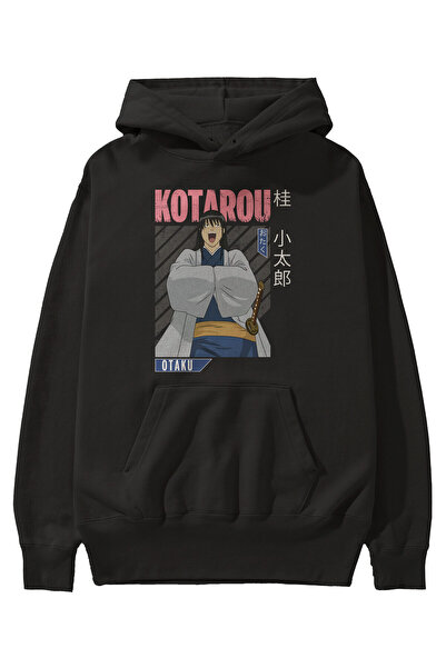 Ankhises Kotarou Katsura GINTAMA 1 Anime Front Štampano Crna majica sa kapulj...