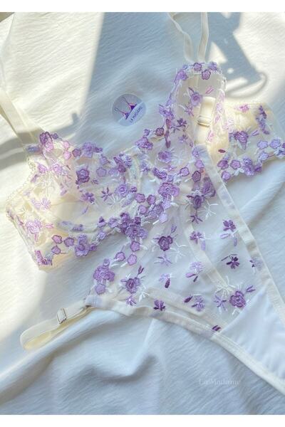 La Madame Lilac Babe Bralet Takımı