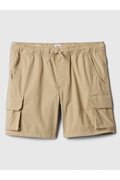 GAP Erkek Çocuk Bej Hybrid Pull-On Kargo Şort