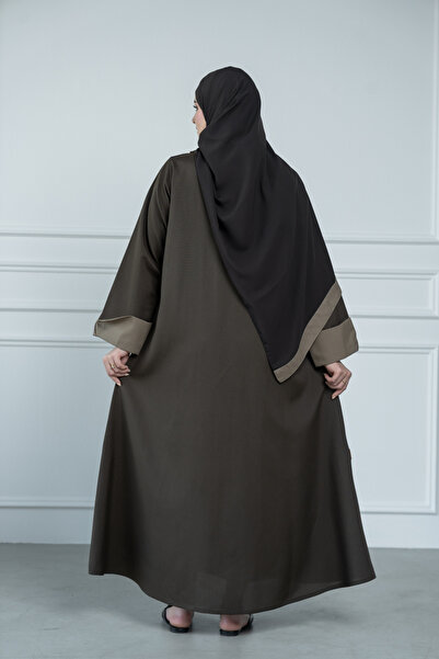 LAVİNİA Lavinia women's abaya, crepe fabric buttons, mini mint, quarter cloche