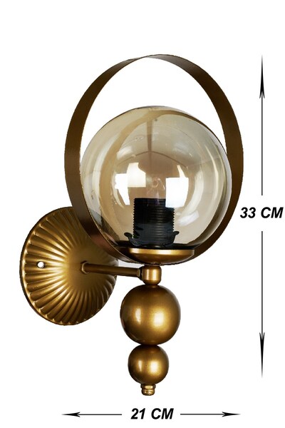 VENON Natural Lighting - Antique Glass Sconce (Glope with Honey Glass)
