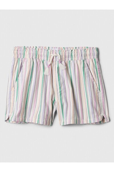 GAP Kız Çocuk Çok Renkli Chambray Pull-On Şort