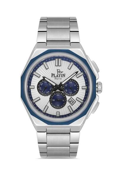 Platin Pierre Silver Color White Dial Steel Band 3 Atm Waterproof Functions Active Original 2 Year Warranty