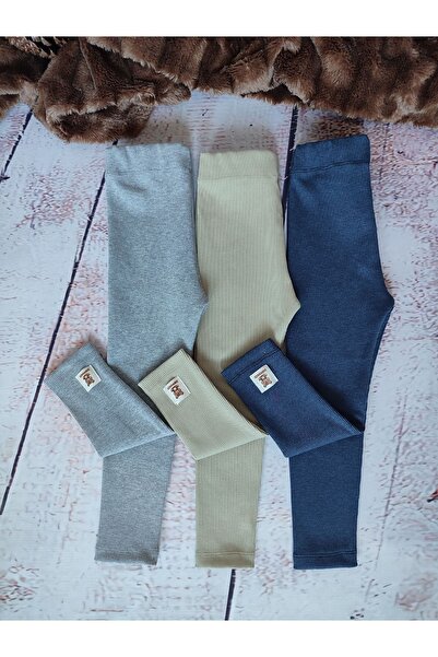 Babyelisco Dark serisi 3 lü fitilli tayt seti etiket detaylı