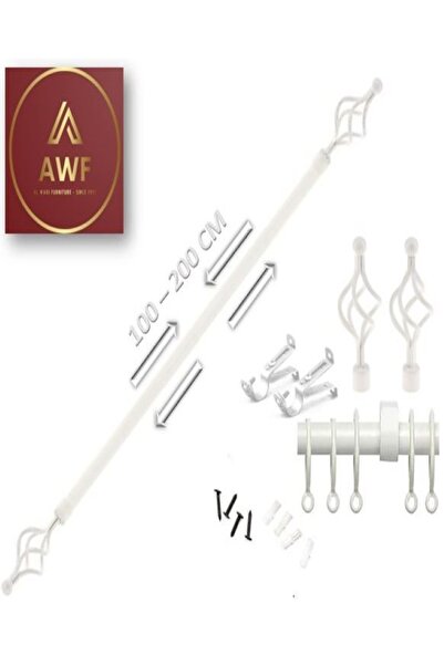 AWF AL WADI FURNITURE قضيب ستارة روماني قابل للتمديد، قضيب معدني مفرد لمعالجة...