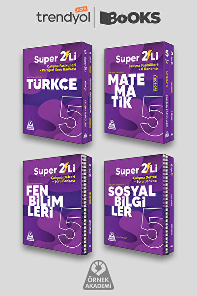 Örnek Akademi Yayınları Örnek Akademi 5. Sınıf 4'lü Set (Matematik,Fen,Sosyal...