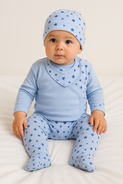 minella kids طقم ملابس داخلية للأطفال حديثي الولادة من القطن بنسبة 100% من Mİ...