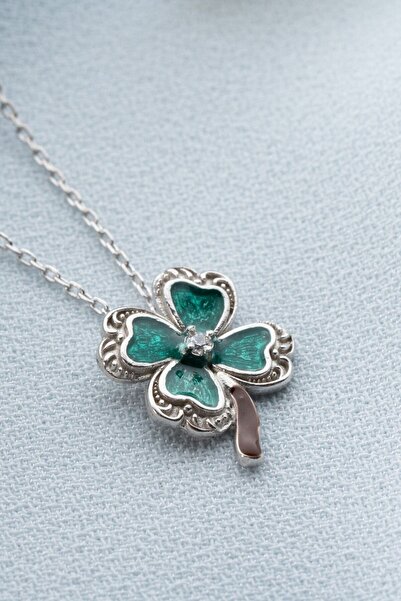 Silvano Jewelry 925 Ayar Gümüş Yonca Kolye