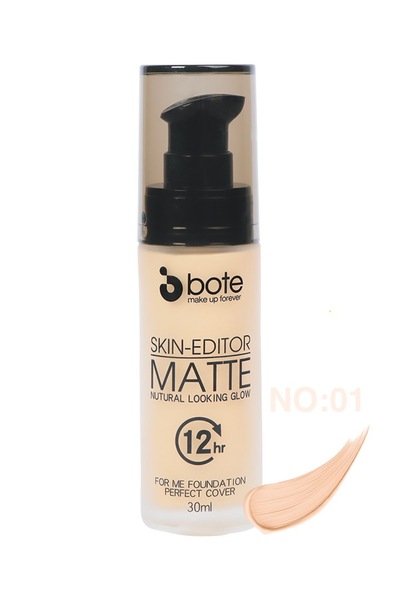 Bote Makeup Liquid Foundation Skin Editor Matte Nutural Looking Glow 01 30 Ml