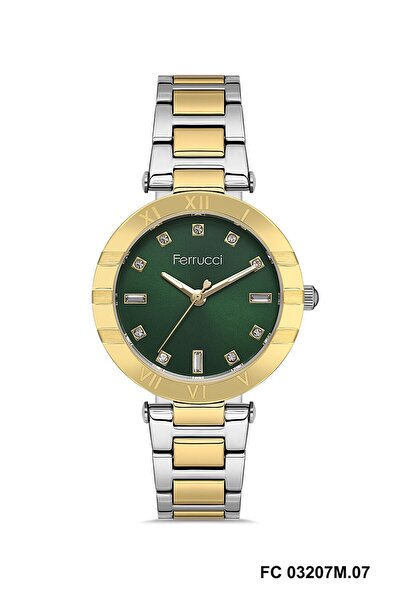 Ferrucci FERRUCCİ YENİ SEZON YEŞİL KADRANLI ÇİFT RENK GOLD&GÜMÜŞ ORİJİNAL ÇEL...