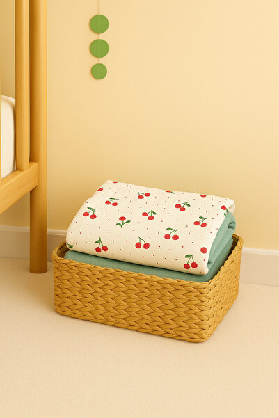 enes baby Pack of 2 Multi-Purpose Double-Layer Muslin Covers Made of 100% Cotton 80*100cm