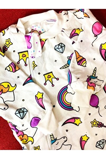 Happystore Elyafsız Organik Kışlık Uzun Kollu Çift Kat %100 Pamuk Pazen Lolipop Çocuk Bebek Uyku Tulumu