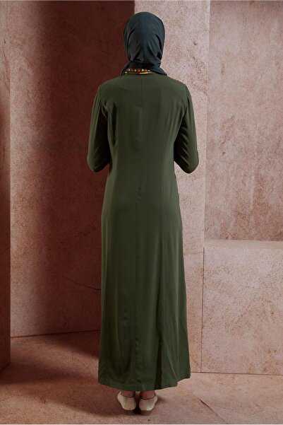 Alvina Embroidery Detailed Collar and Cuffed Shadow 1451