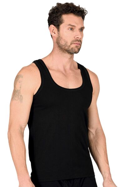 ÖZKAN underwear Özkan 11407 Men's Athlete - 100% Cotton, Single Jersey Flexible and Comfortable Thick Strap