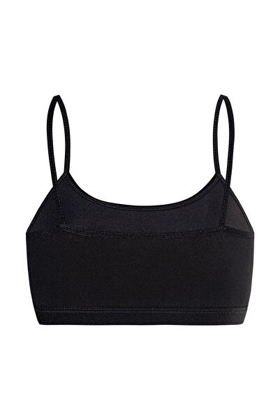 ÖZKAN underwear Özkan 42324 Kız Çocuk Pamuklu Süprem Esnek Rahat Pedsiz Ince Askılı Alıştırma Sütyeni Yarım Atlet Bü