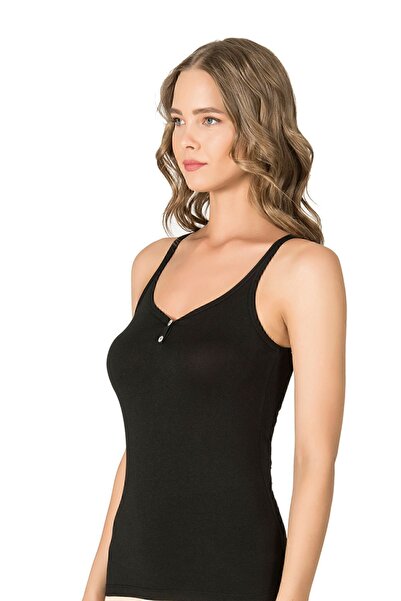 ÖZKAN underwear Özkan 22164 Γυναικείο εσώρουχο με λεπτό λουράκι και κουμπιά από βαμβακερό μοντάλ