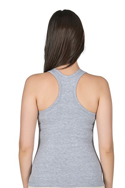 ÖZKAN underwear Özkan 7416 3-Pack Women's Cotton Combed Lycra Single Jersey Flexible Comfortable Thick Straps Cross Back Sports