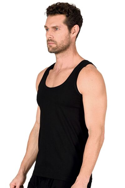 ÖZKAN underwear Özkan 11407 Men's Athlete - 100% Cotton, Single Jersey Flexible and Comfortable Thick Strap