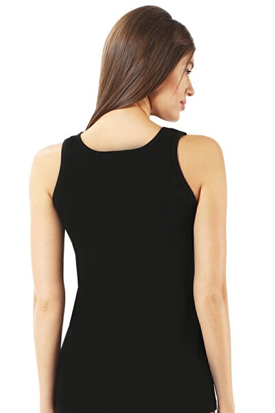 ÖZKAN underwear Özkan 0156 Women's Ribbed Cotton Laced Self Ribbed Thick Strap Athlete