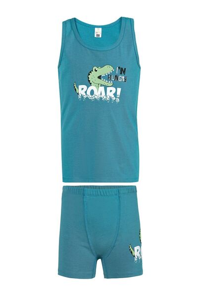 ÖZKAN underwear Özkan 32033 Σετ εσώρουχα για αγόρι από βαμβακερό πράσινο χοντ...