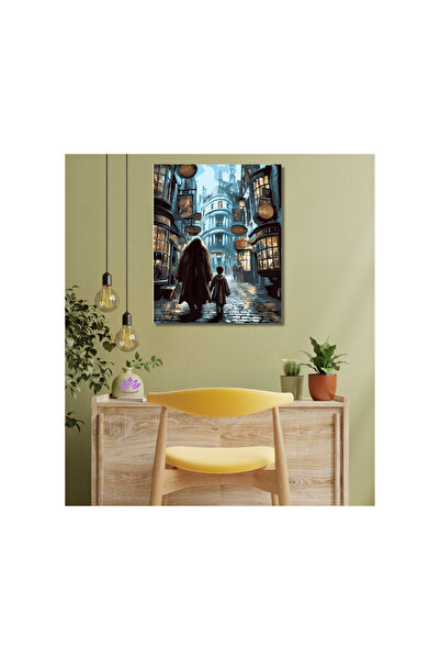 LİLYHOBBYLAND Sayılarla Boyama Seti Sihir Yolu 50X65 cm Harry Potter Diagon Y...