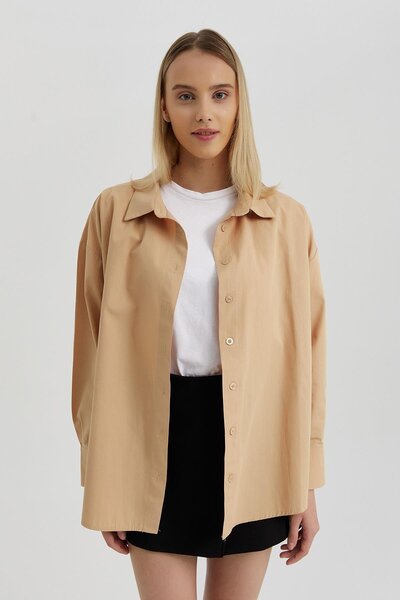 MARKALİSTE Basic Shirt Camel