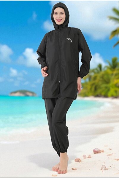 Besa Hijab Swimsuit 3 Piece Bonnet, Top, Bottom Set Does Not Show Skin and Body Lines