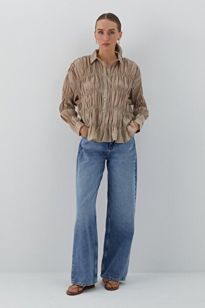 MARKALİSTE Gipeli Massi Gömlek Camel