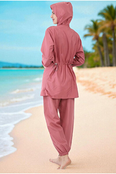 Besa Μαγιό με χιτζάμπ 3 τεμαχίων, σετ μπλούζας, μπλούζας και παντελόνι που δεν διακρίνει τις γραμμές του δέρματος και του σώματος