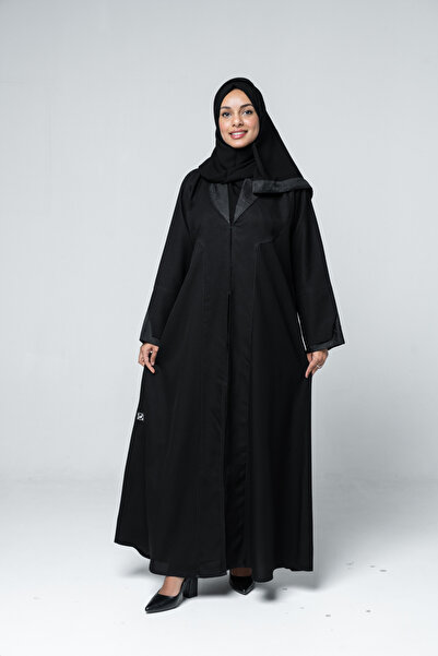 LAVİNİA Lavinia women's abaya, crepe fabric, regular cut collar