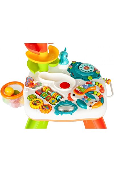 Smart Vibe HappyToucan Indiggo® Multifunctional Play Table with Puzzle, Piano, Lights, Sounds and Basketball Hoop