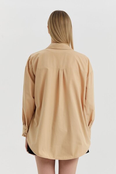 MARKALİSTE Basic Shirt Camel