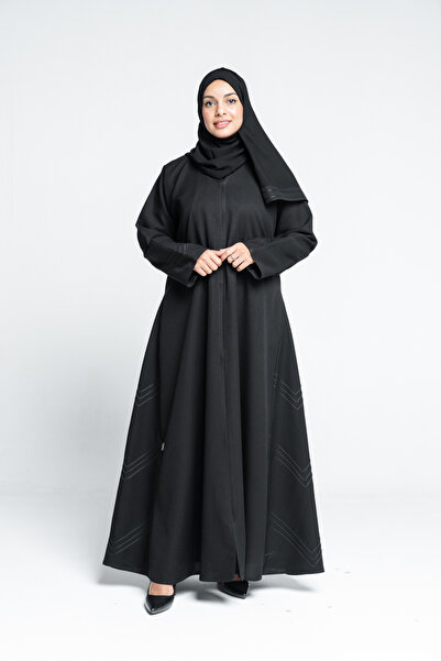 LAVİNİA Lavinia women's abaya, crepe fabric, mint cloche