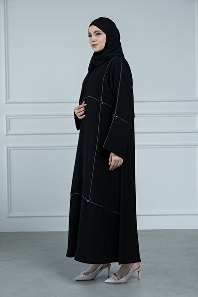 LAVİNİA Lavinia women's abaya, checkered, royal fabric