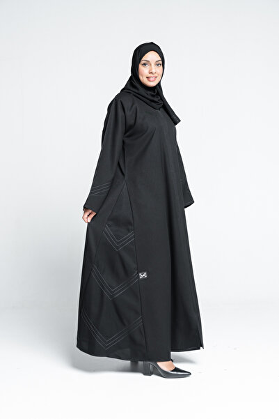 LAVİNİA Lavinia women's abaya, crepe fabric, mint cloche