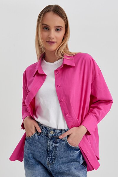 MARKALİSTE Βασικό πουκάμισο φούξια