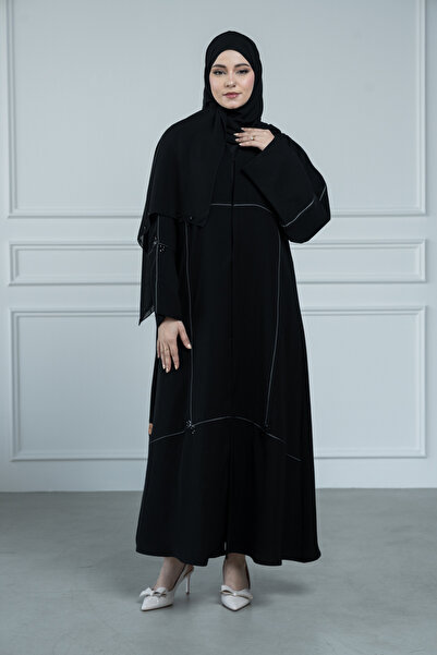 LAVİNİA Lavinia women's abaya, checkered, royal fabric