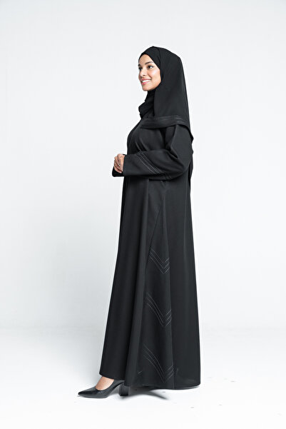 LAVİNİA Lavinia women's abaya, crepe fabric, mint cloche