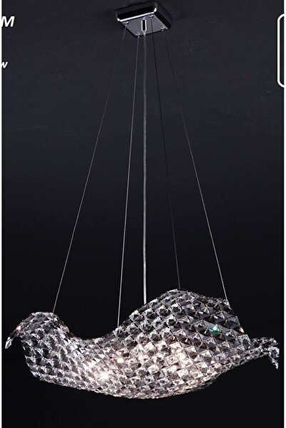 Lamp24 - Mendil Model Kristal Şeffaf Taşlı Sarkıt Avize