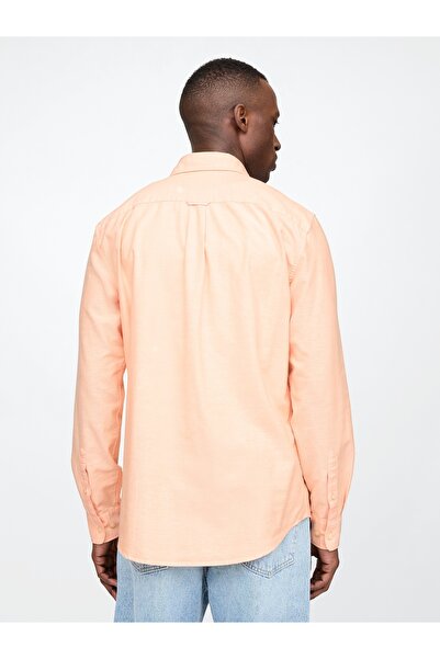 GAP Erkek Turuncu Standart Fit Oxford Gömlek