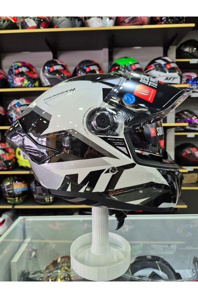 MT Helmets Thunder 4 Sv Exeo C2 Gloss Titanium Full Face Kapalı Kask
