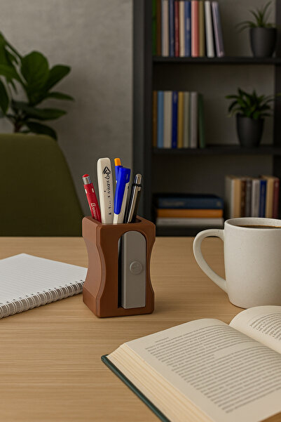 MCY DEKOR Kalemtıraş Kalemlik | Masaüstü Kalemlik | Ofis Düzenleyici | Şık He...