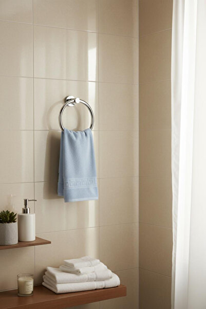 Anılsan Set de 4 prosoape albastre grecești 100% bumbac - 2 prosoape de mână 50x90 și 2 prosoape de baie 70x140