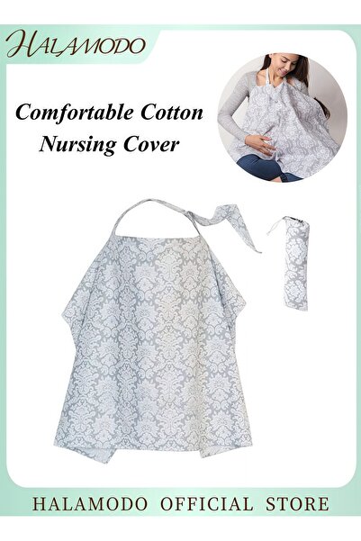 HALAMODO Adjusted and Comfortable Cotton Nursing Cover With A Carrying Case F...