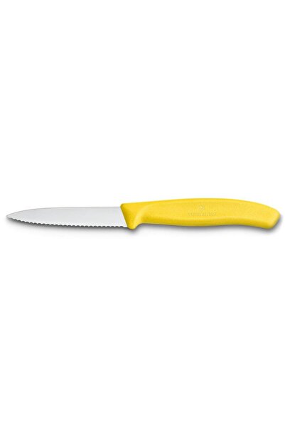 Victorinox 6.7636.L118 8cm Sarı Tırtıklı Soyma Bıçağı