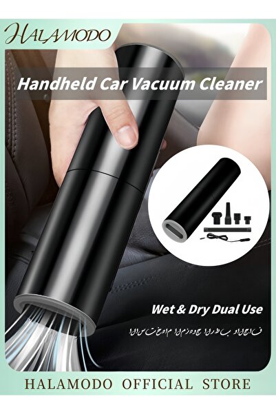 HALAMODO مكنسة كهربائية للسيارة 12 فولت مكنسة كهربائية صغيرة محمولة بقوة عالية وشفط قوي