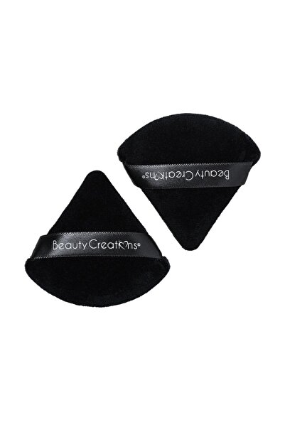 Beauty Creations Powder Applicator Set Puff Puff 2 Piece Traingle Blender Black
